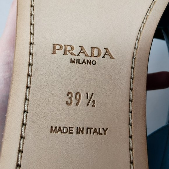 Prada Blue Suede Wedge Platform Heels - Picture 12 of 13